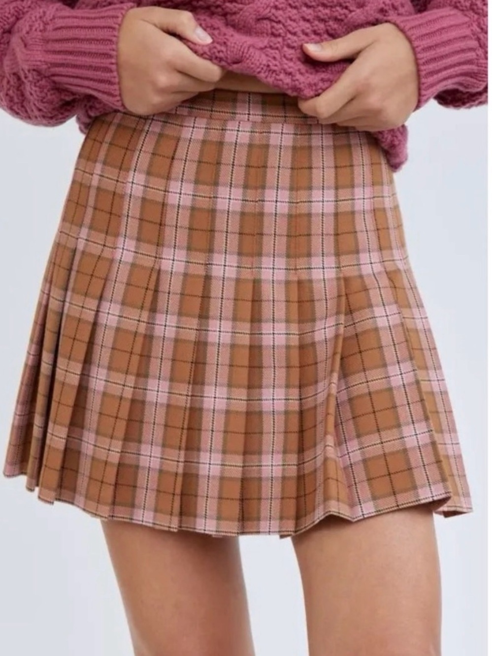 Wilfred size 6 pleated plaid skirt NWOT
